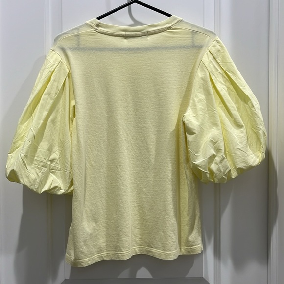 Jonathan Simkhai Standard DENISE BELL-SLEEVED TOP IN YELLOW Sz S - Picture 9 of 10